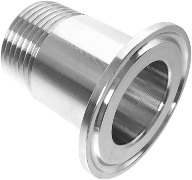 Fitvell Stainless Steel Sanitary Pipe Fitting 1" NPT Male Thread to 1.5" Tri Clamp 50.5mm Ferrule OD Sanitary Home Brew Adapter Connector (pack of 2) - Image 3